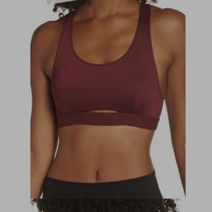 Alo yoga moonlit burgundy red cut out sports bra M